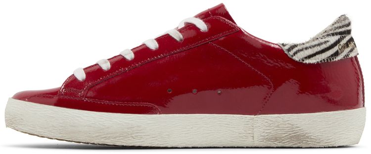 Golden Goose Wmns Superstar Red Zebra Stripes