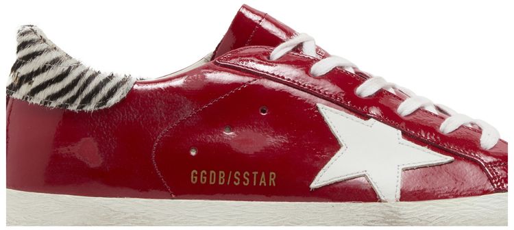 Golden Goose Wmns Superstar Red Zebra Stripes