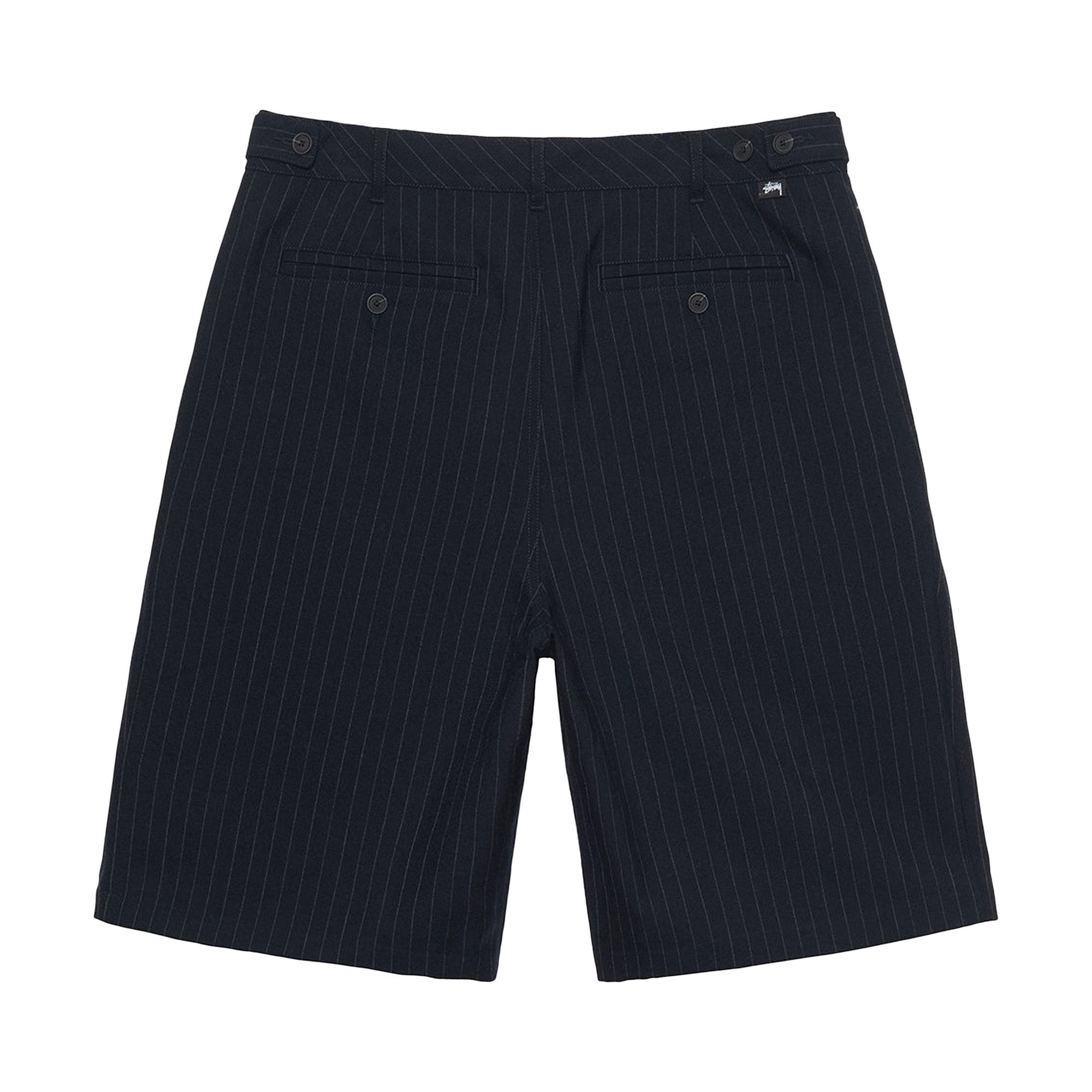 Buy Stussy Stripe Volume Pleated Short 'Black' - 112312 BLAC
