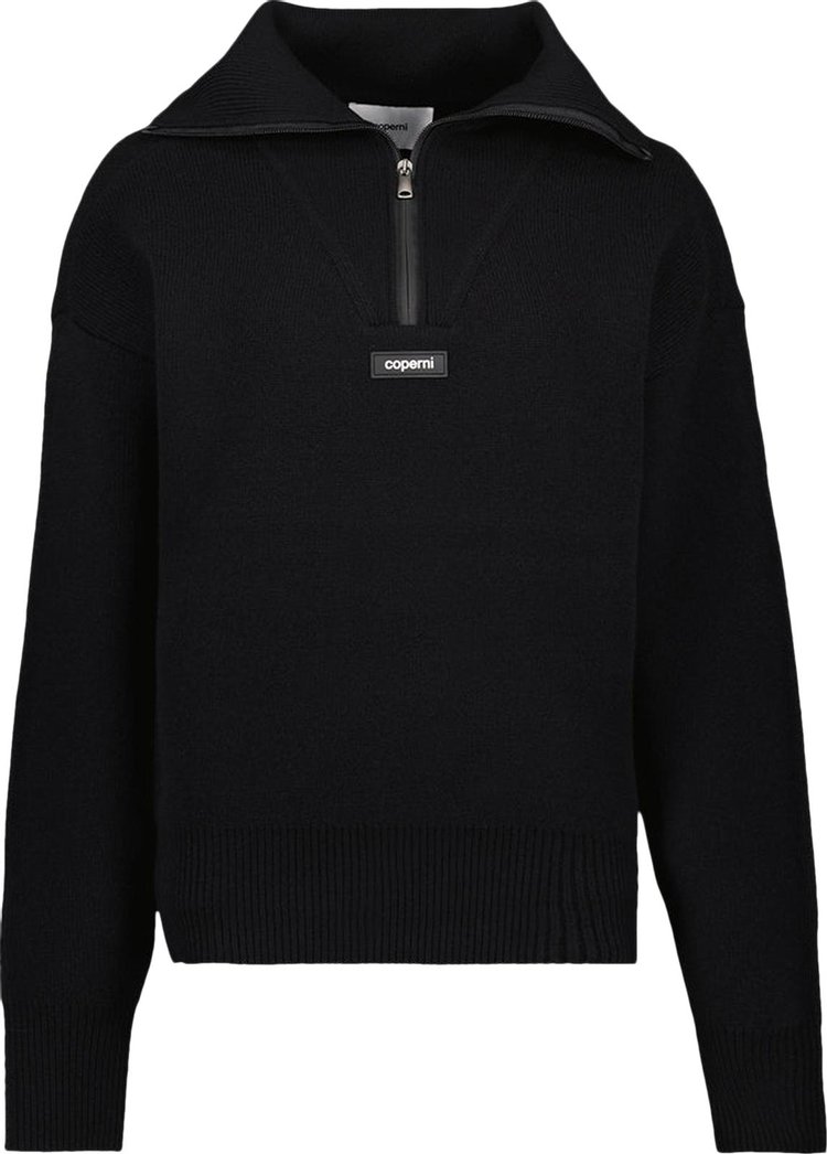 Coperni Half Zip Boxy Sweater 'Black'