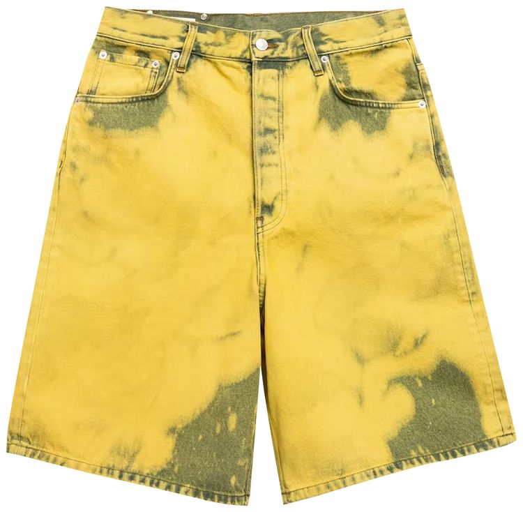 Dries Van Noten Pinot Denim Shorts Lime