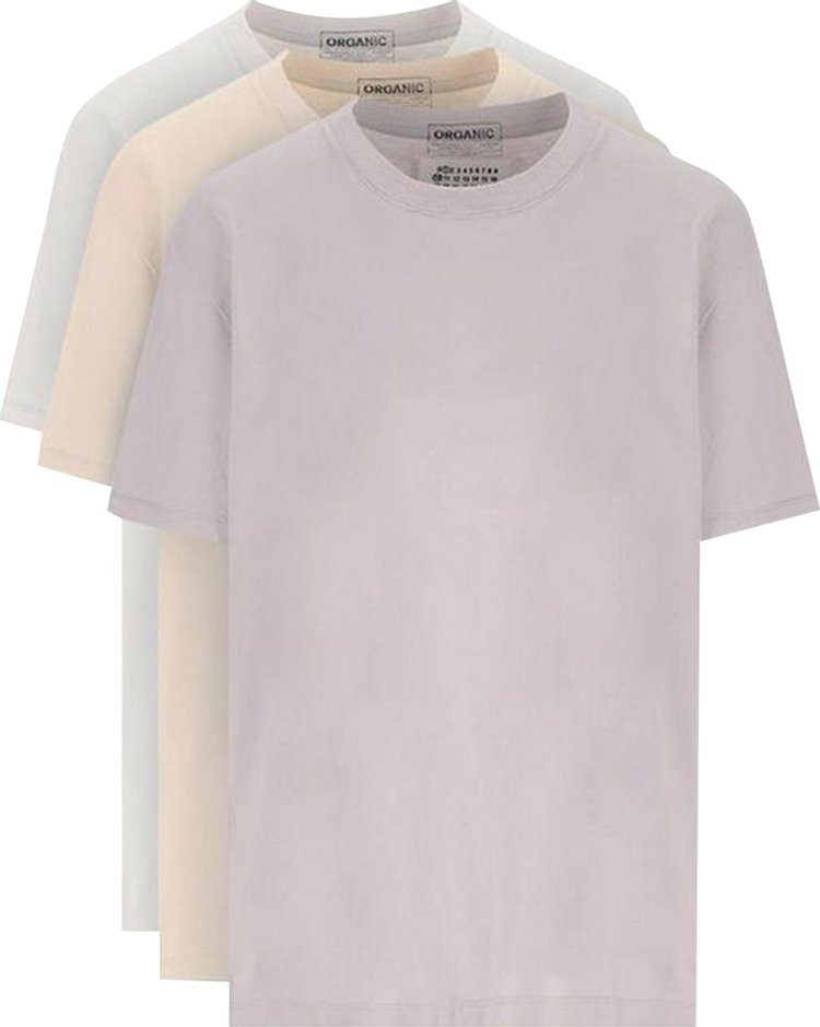 Maison Margiela Organic Jersey T Shirt 3 Pack Beige