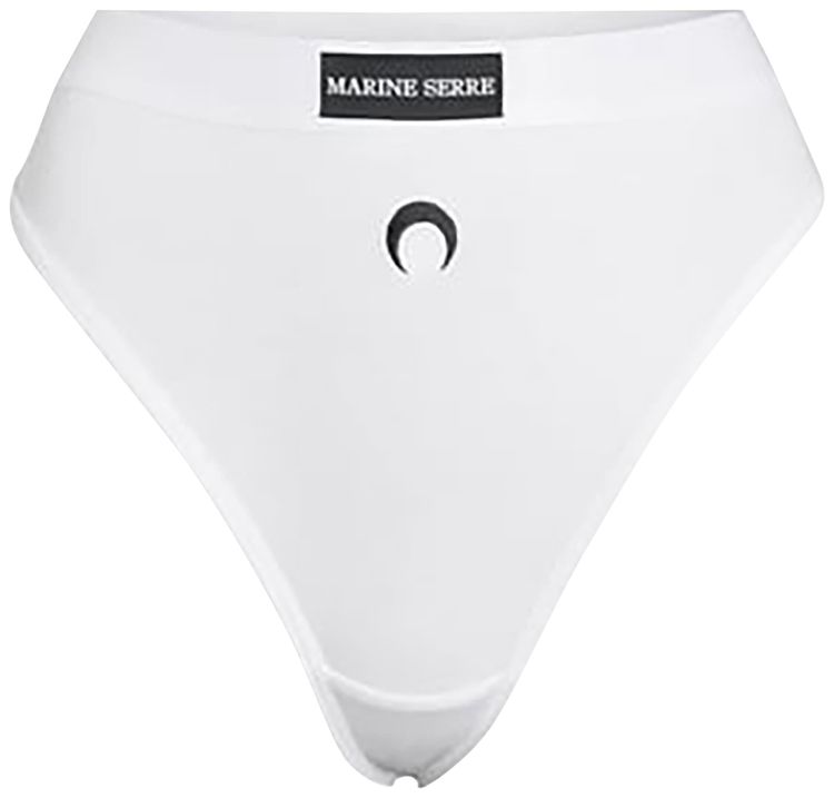 Marine Serre Ribbed High Waisted Culotte White