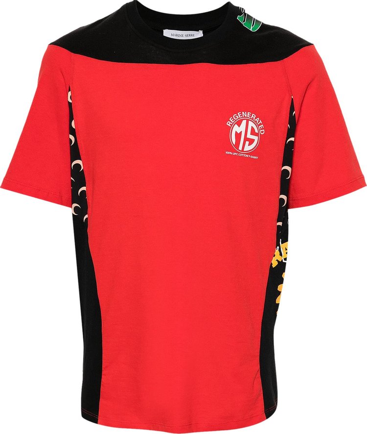 Marine Serre Regenerated Graphic T-Shirt 'Red/Black'