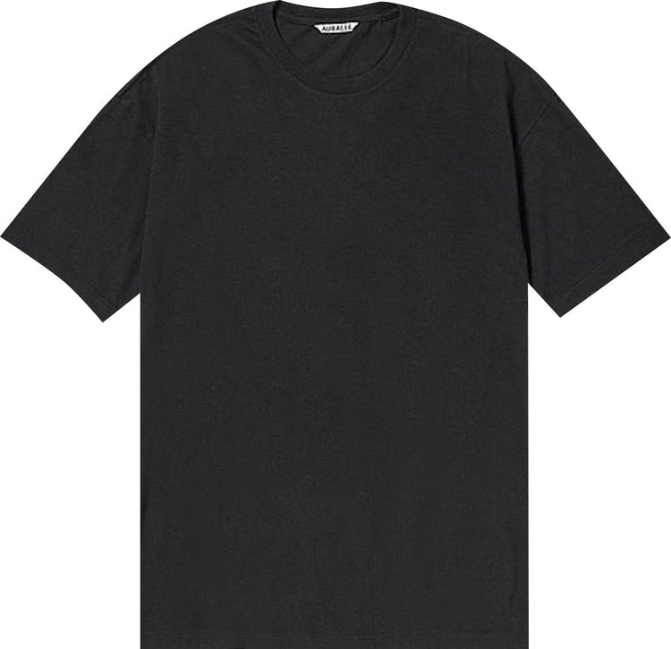 Auralee Seamless Crewneck T Shirt Black