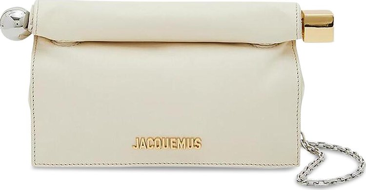 Jacquemus La Petit Pochette Rond Carre Clutch Light Ivory