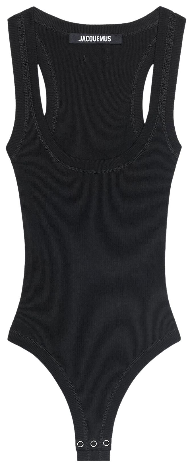 Jacquemus Gros Grain Bodysuit Black