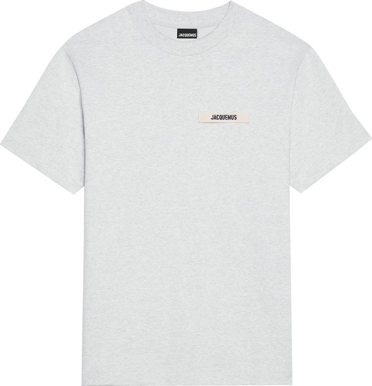 Jacquemus Gros Grain Short Sleeve T Shirt Grey