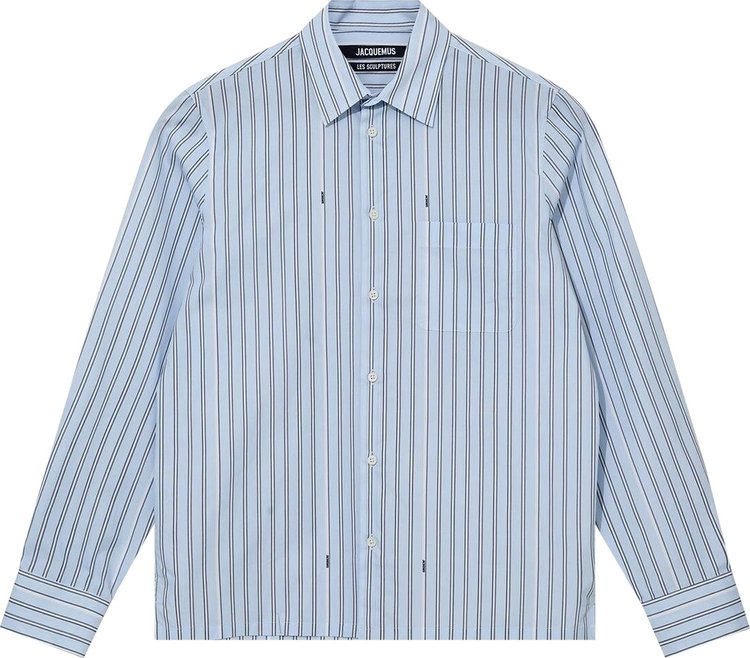 Jacquemus Costume Stripe Shirt Blue Stripe