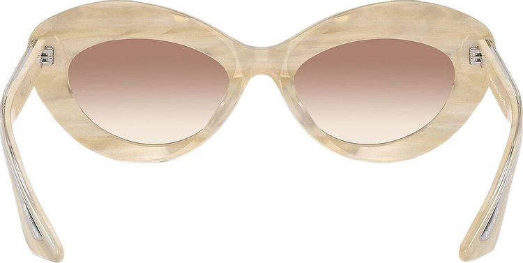 Khaite Oval Cateye Sunglasses Beige