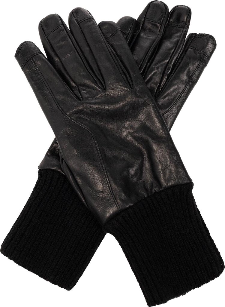 Rick Owens Short Ribcuff Gloves 'Black'