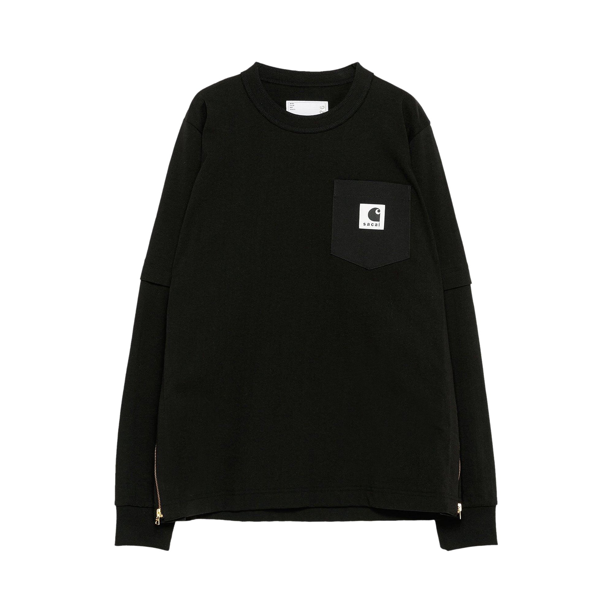 Sacai x Carhartt WIP Long-Sleeve T-Shirt 'Black'