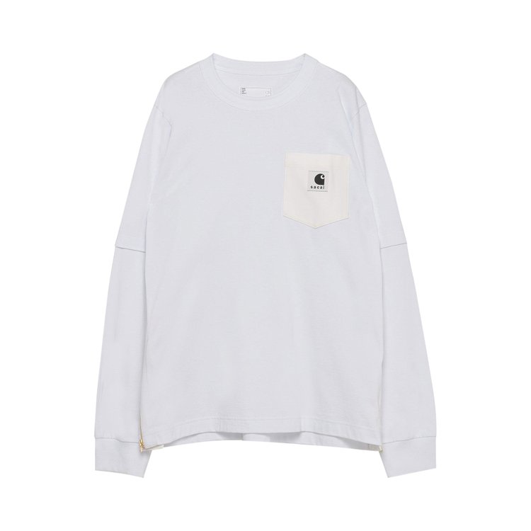 Sacai x Carhartt WIP Long-Sleeve T-Shirt 'White'