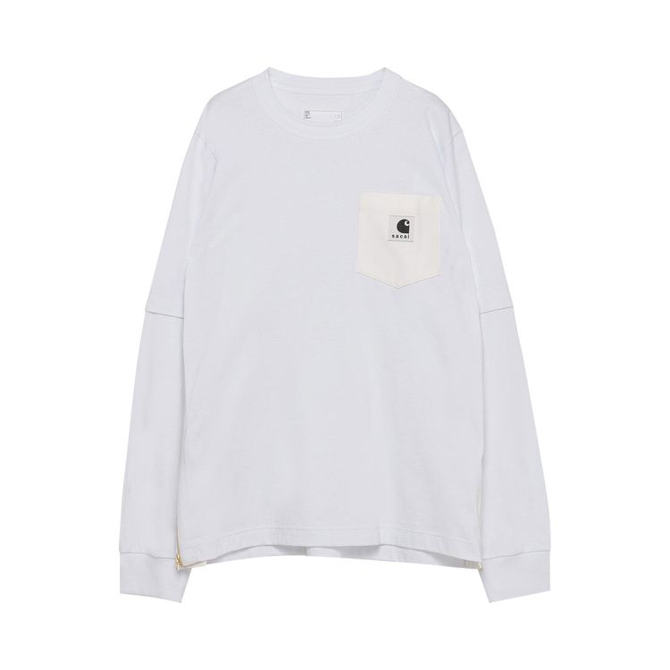 Sacai x Carhartt WIP Long Sleeve T Shirt White