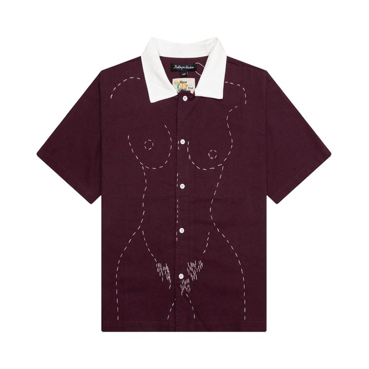KidSuper Embroidered Figure Shirt 'Wine'