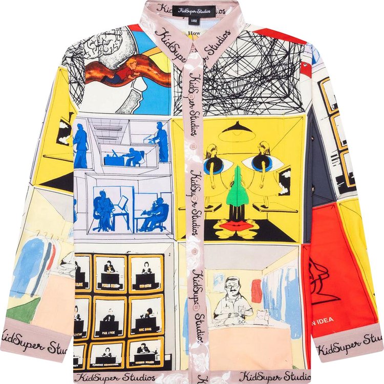 KidSuper Printed Satin Shirt 'Multicolor'