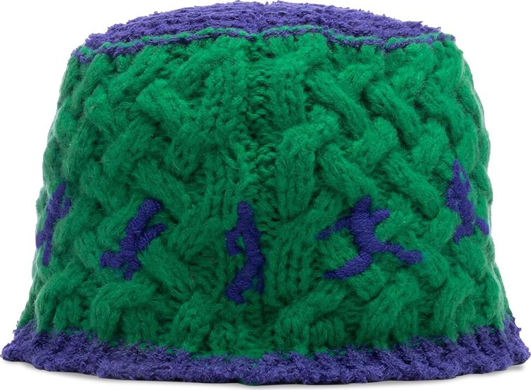 KidSuper Running Man Crochet Hat GreenBlue