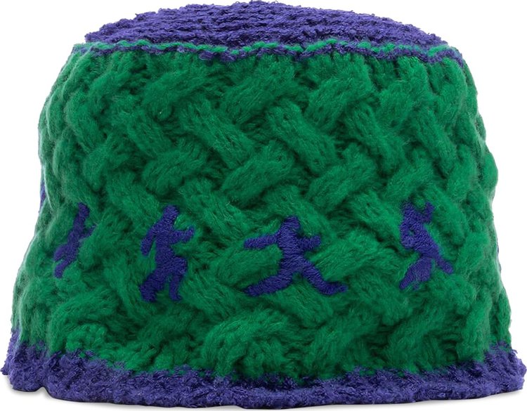 KidSuper Running Man Crochet Hat 'Green/Blue'