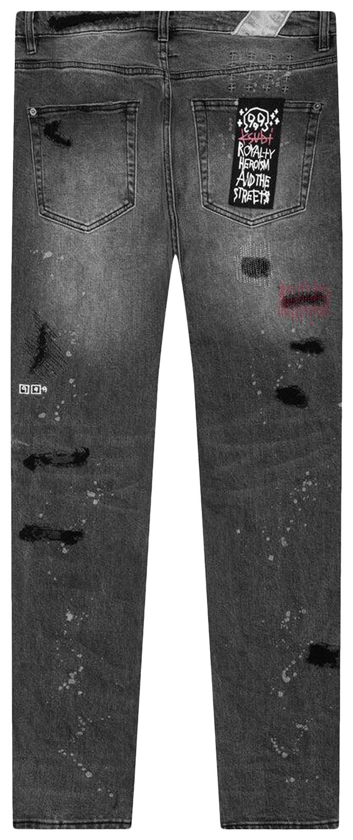 Ksubi Chitch Mid Rise Slim Fit Jeans Trashed Devil