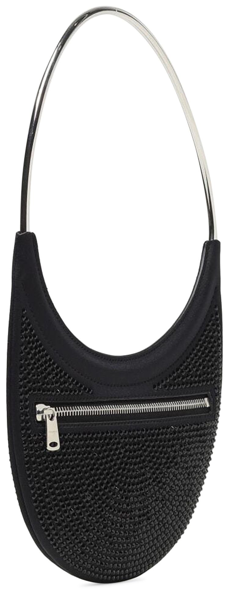 Coperni Crystal Embellished Ring Swipe Bag Black