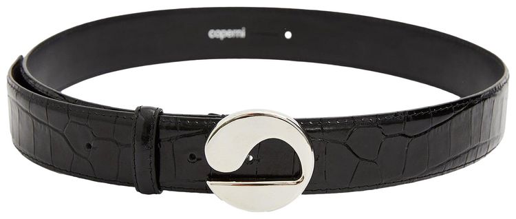 Coperni Croco Leather Belt Black