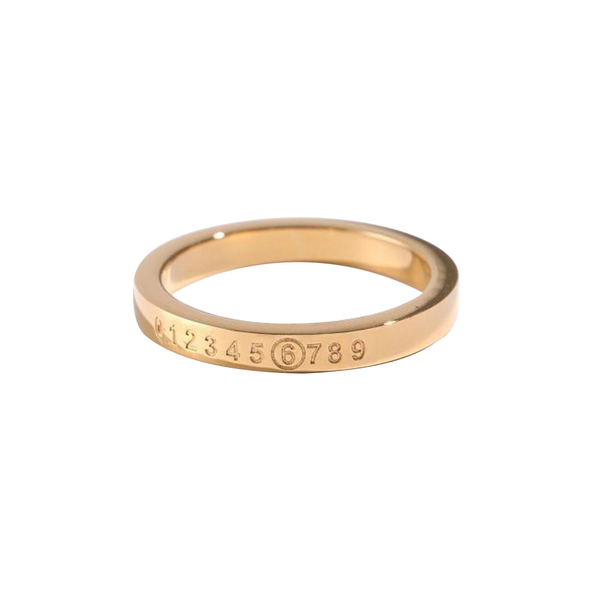Buy MM6 Maison Margiela Numeric Minimal Signature Ring 'Gold