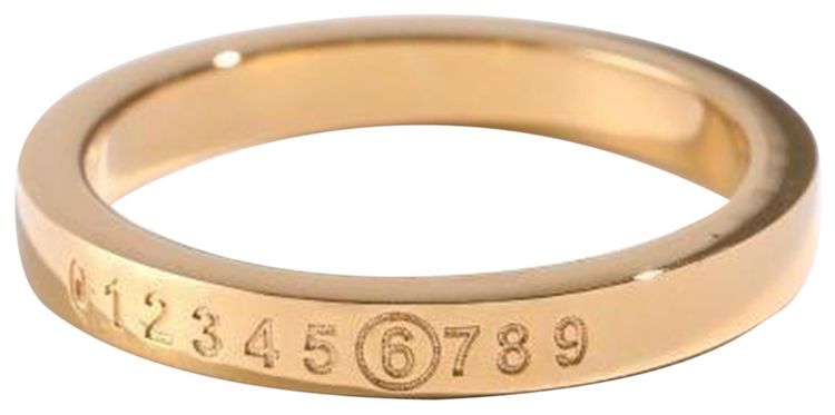 MM6 Maison Margiela Numeric Minimal Signature Ring Gold