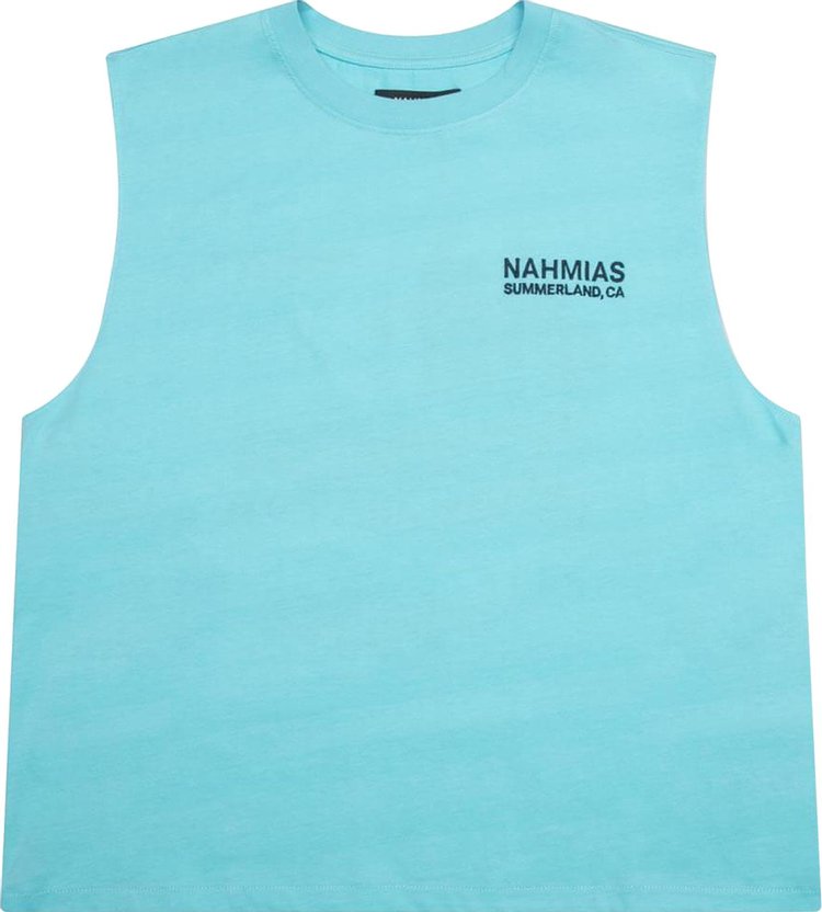 Nahmias Landscape Muscle T-Shirt 'Faded Marine Blue'
