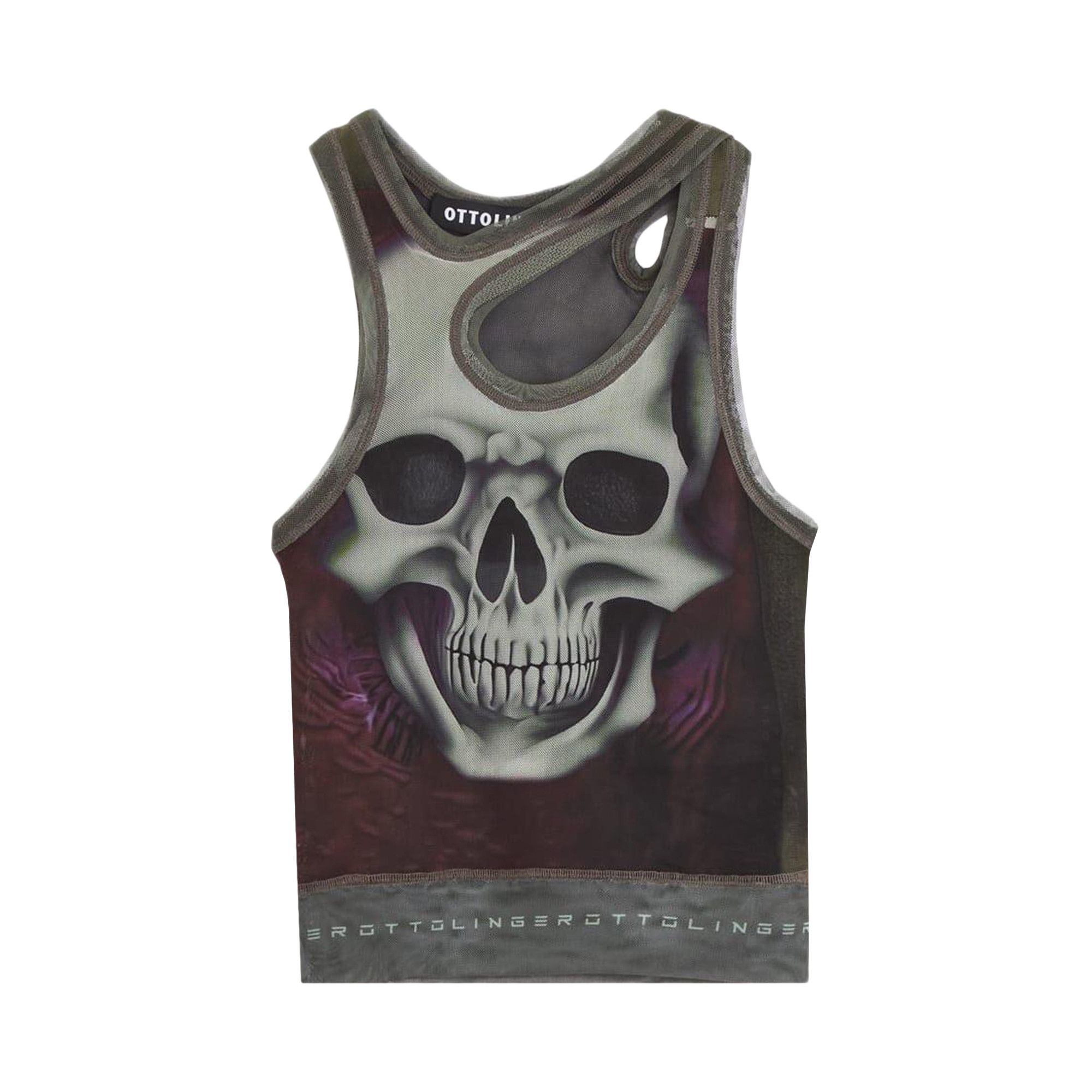 Buy Ottolinger Mesh Tank Top 'Skull Print' - 103001 SKULL
