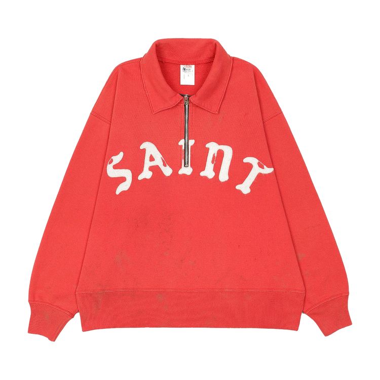 Buy Saint Michael Half-Zip Saint Logo Sweatshirt  