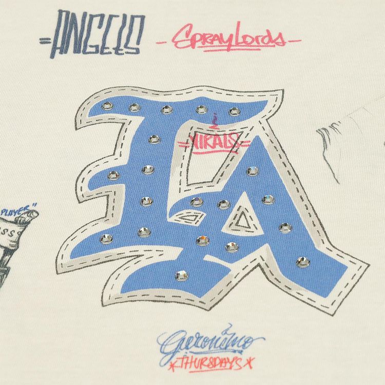 SAINT Mxxxxxx LA Mock Neck Long Sleeve T Shirt White