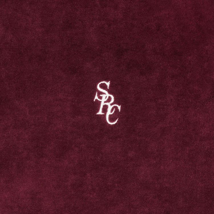 Sporty  Rich SRC Velvet Shorts Merlot