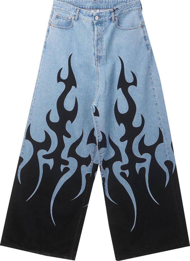 Vetements Fire Big Shape Jeans Blue