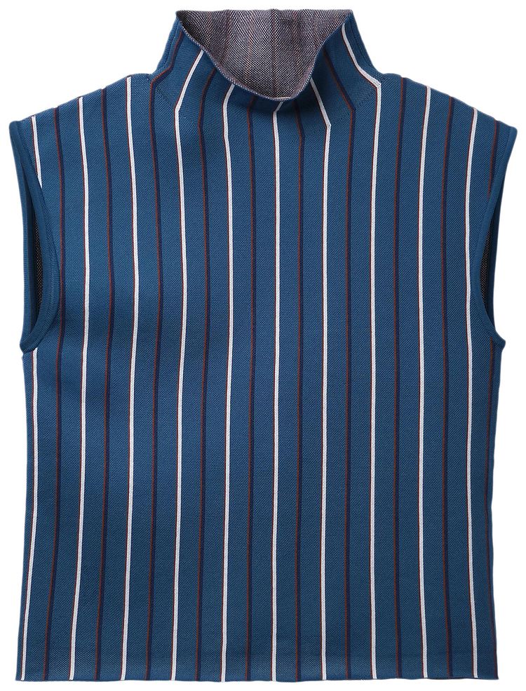 Marni Vertical Stripe Turtleneck Sweater Blue