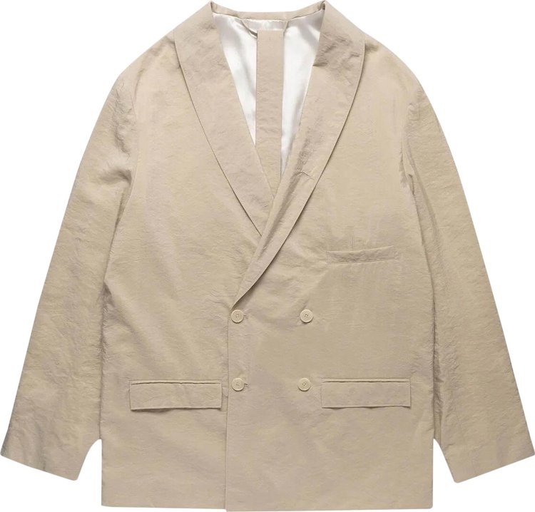 Lemaire Belted Double Breasted Jacket Cream