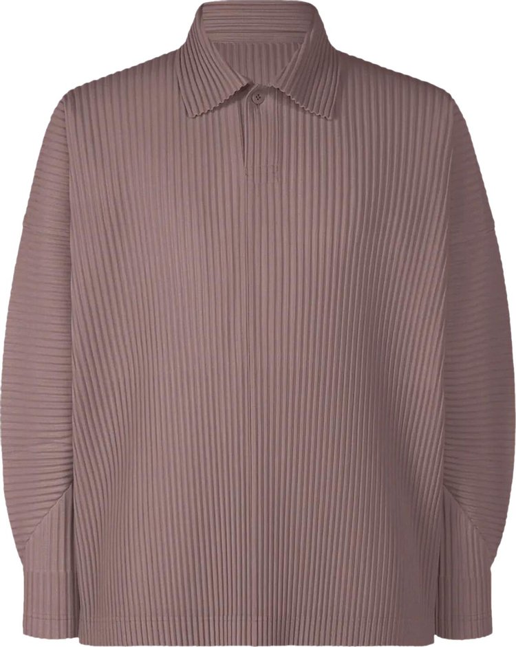 Homme Plissé Issey Miyake MC January Pleated Polo Shirt 'Rose Brown'