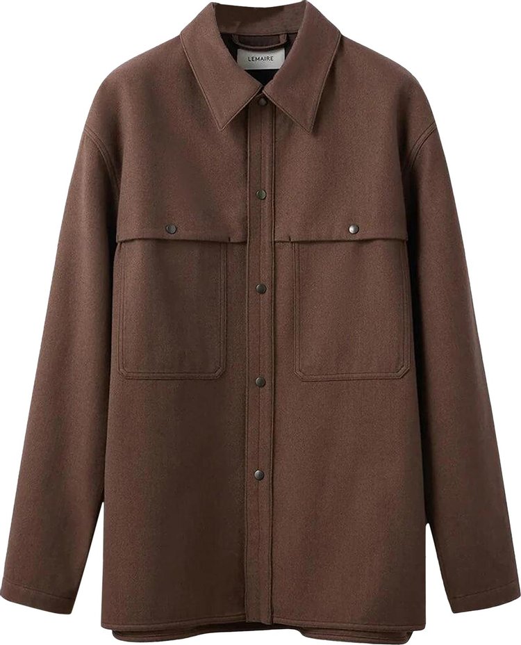 Lemaire Storm Flap Overshirt Mushroom