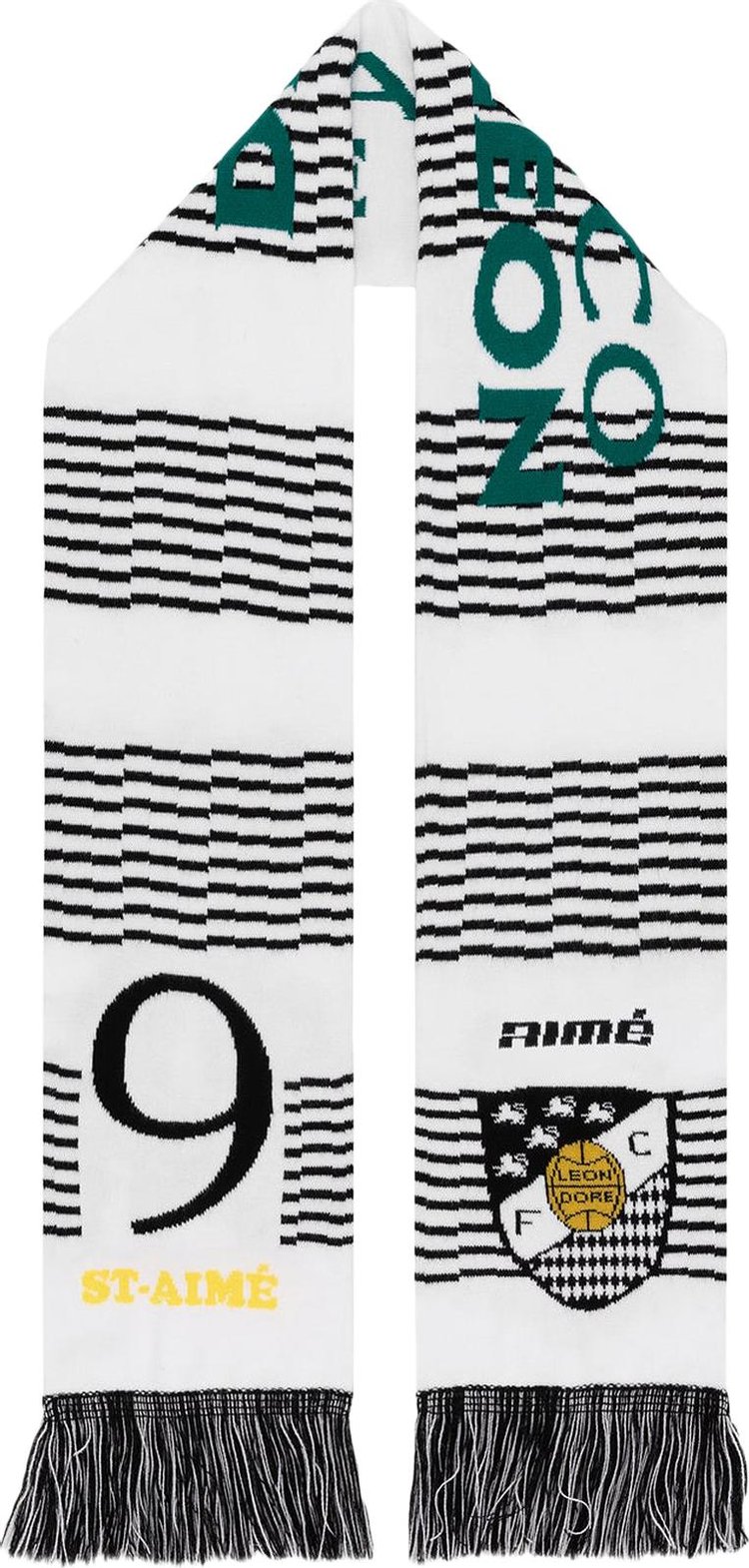 Aime Leon Dore Team Leon Soccer Scarf Bright White