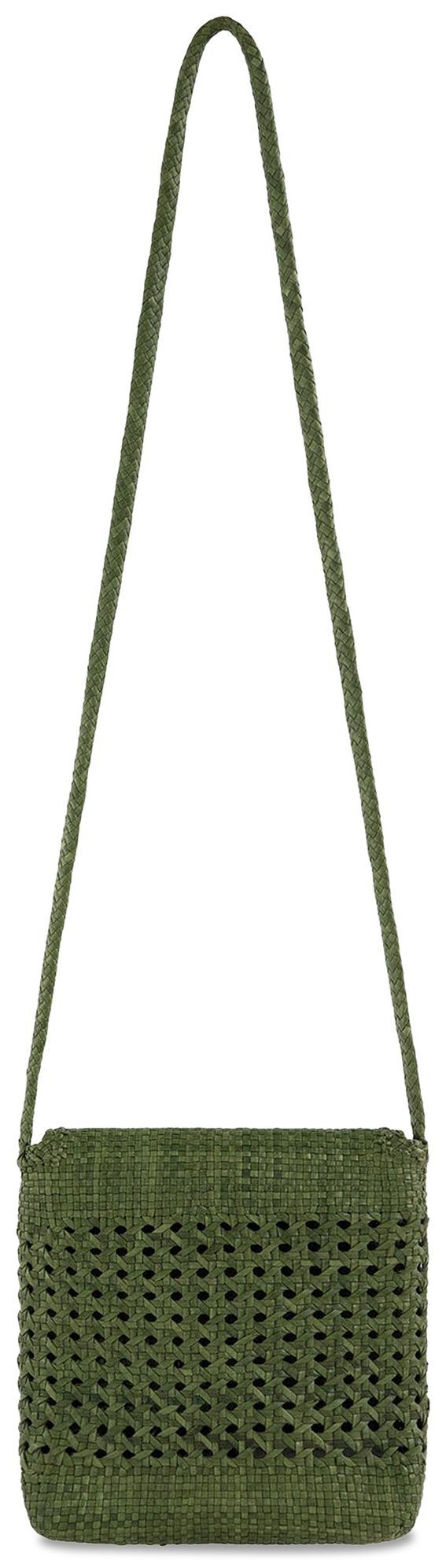 Aime Leon Dore Woven Leather Shoulder Bag Olive