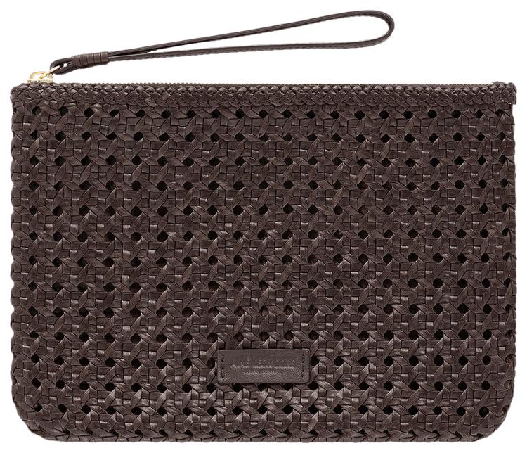 Aime Leon Dore Woven Leather Pouch Brown