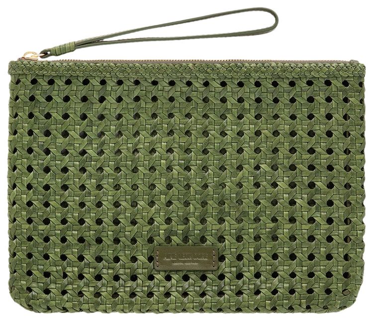 Aime Leon Dore Woven Leather Pouch Olive