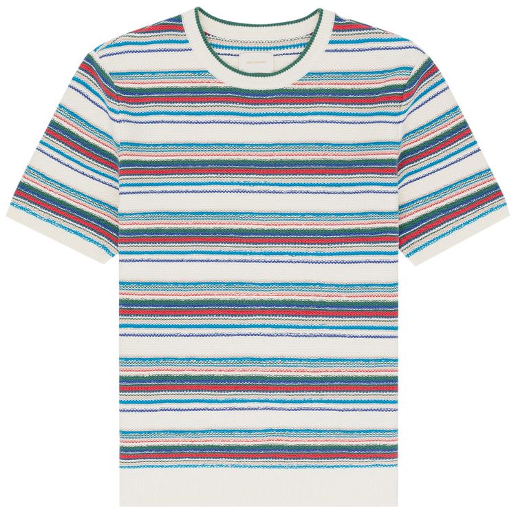 Aime Leon Dore Jacquard Striped Sweater Tee Multicolor