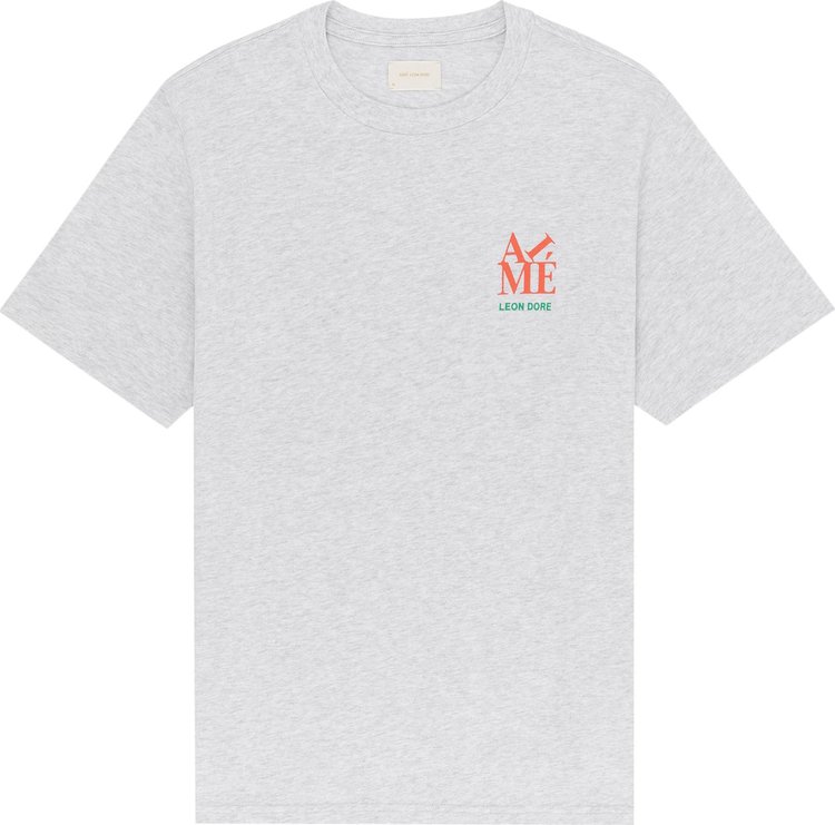 Aimé Leon Dore Block Logo Tee 'Silver Mix'