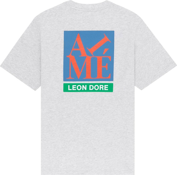 Aime Leon Dore Block Logo Tee Silver Mix