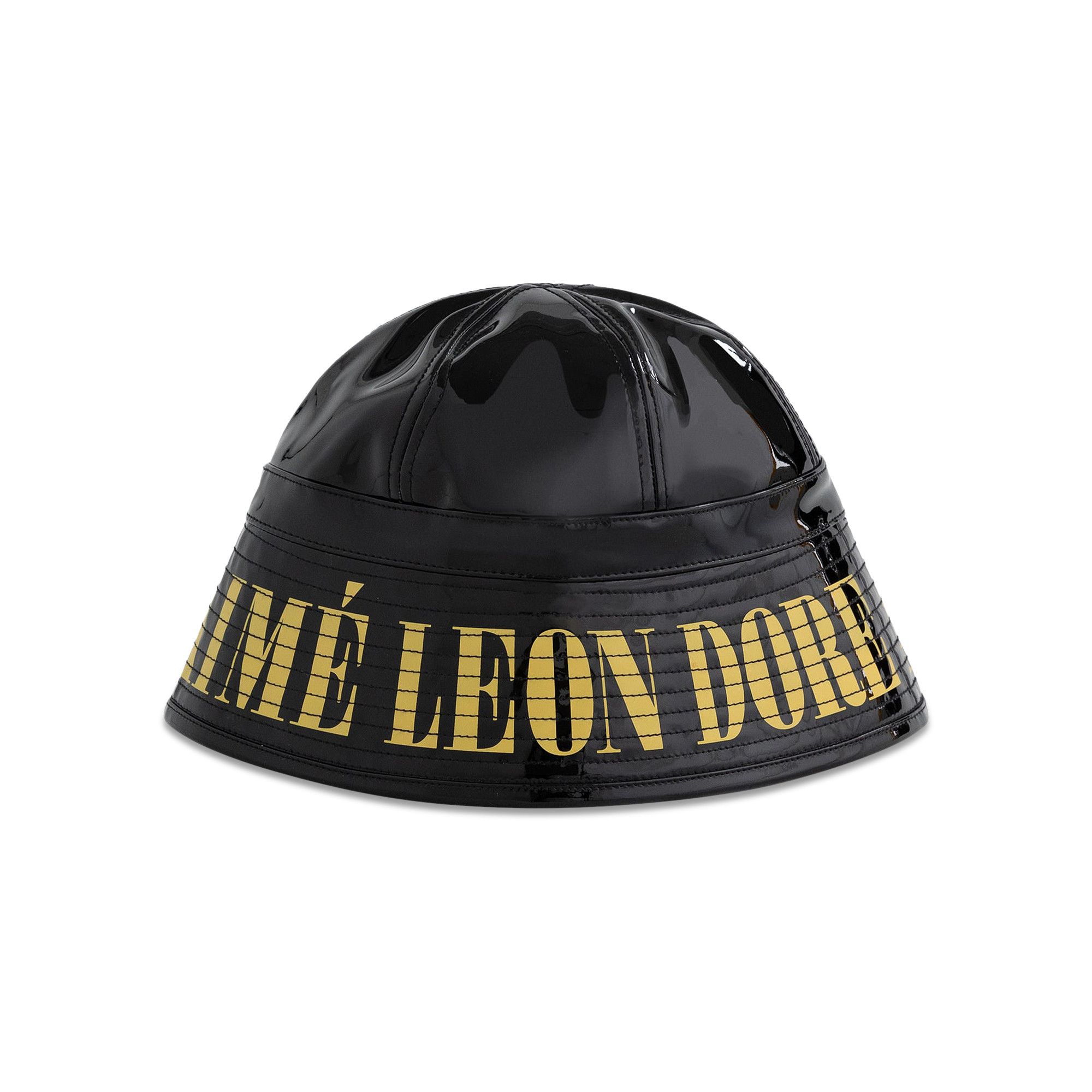 Buy Aime Leon Dore Patent Leather Bell Bucket Hat Jet Black SS24AH035 JET GOAT UK