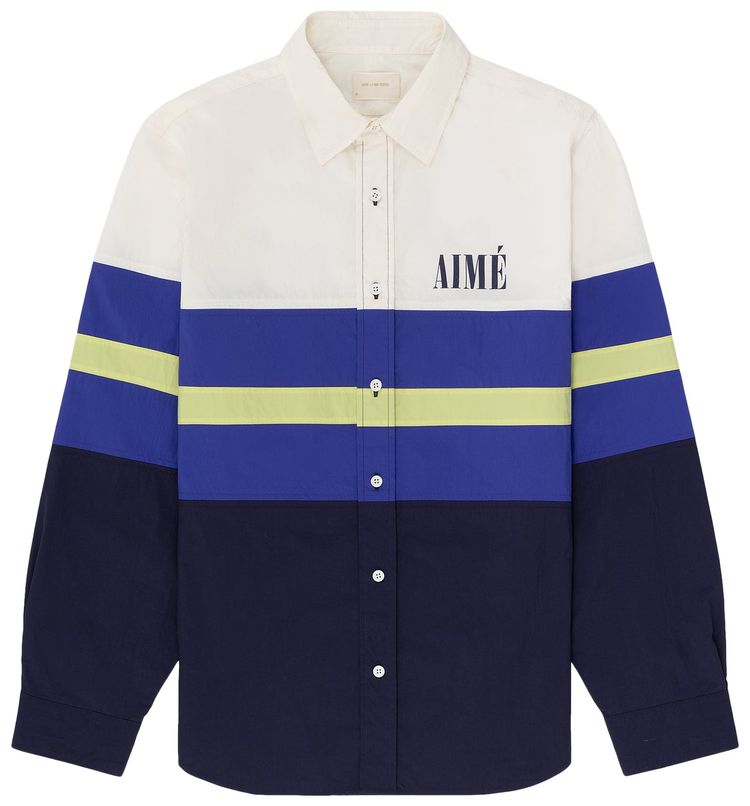 Aime Leon Dore Colorblock Logo Shirt Navy