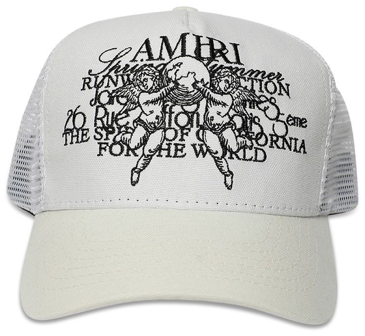 Amiri Cherub Trucker Hat White