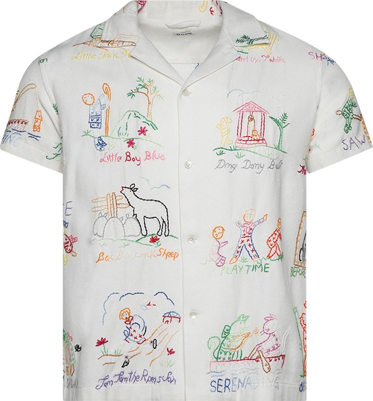 Bode Nursery Rhyme Short-Sleeve Shirt 'Multicolor'