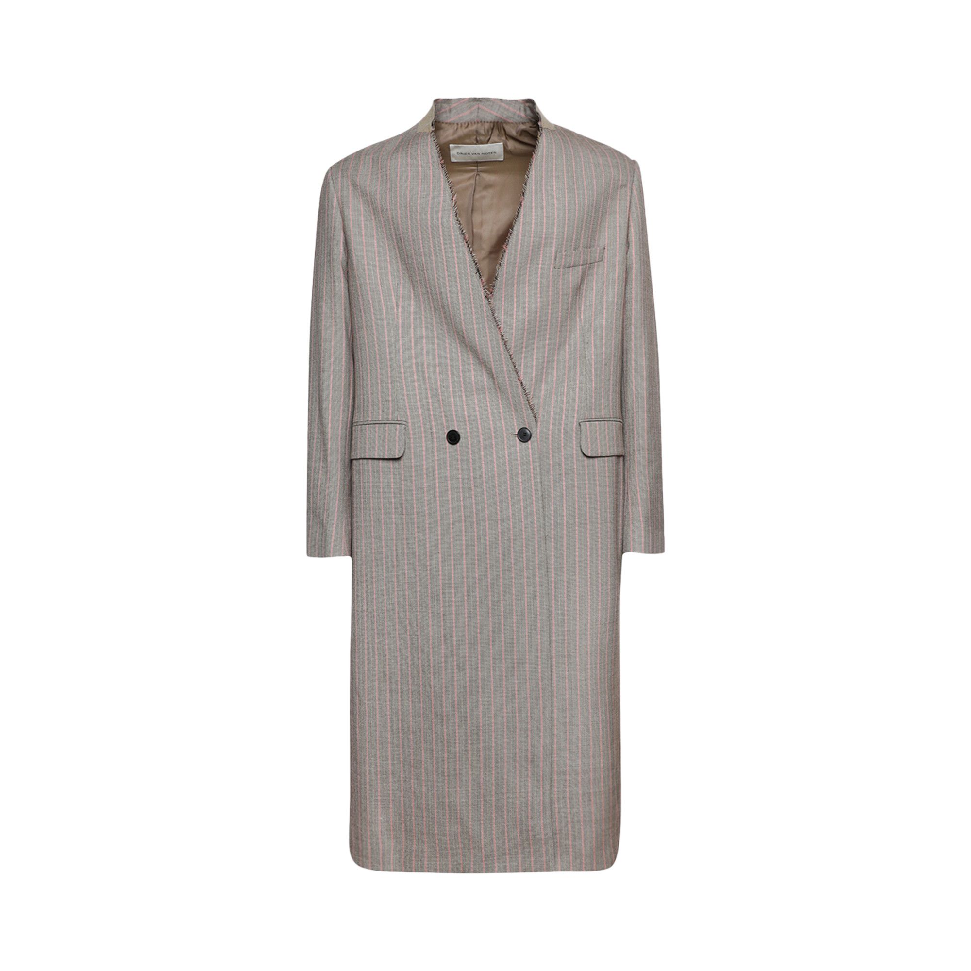 Buy Dries Van Noten Raw Edge Coat Brown 241 020208 8311 703 GOAT AU