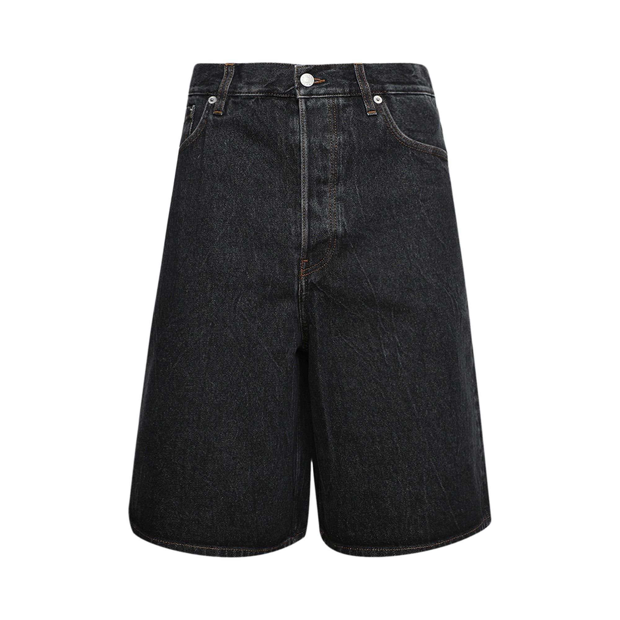 Buy Dries Van Noten Loose Denim Shorts 'Black' - 241 020912